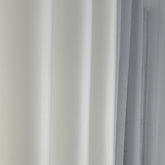 STRAVIA Curtains – Custom Satin Finish Drapes with Linear Woven Texture – Off White